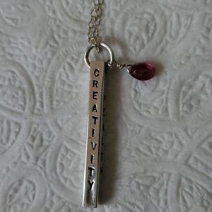 October STERLING BAR pendant by Searcey Designs